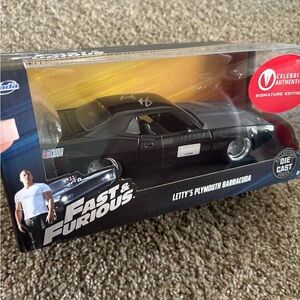 Fast & Furious Letty's Plymouth Barracuda toy Model limited Edition Autographed